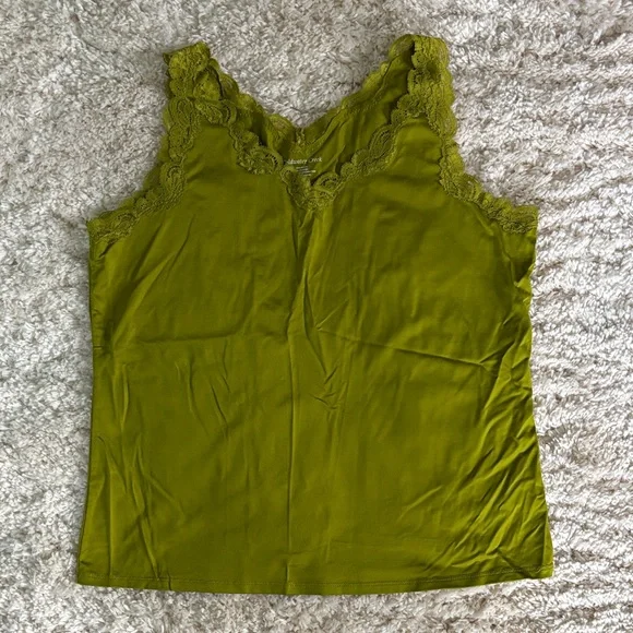 Coldwater Creek Lace-trim Tank Top - Picture 1 of 4